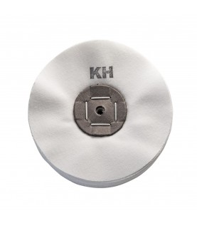 Merard polishing wheel N° KH, blanched cotton, Ø 120 mm, 64 folds