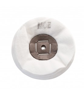 Merard Polishing wheel for finishing N° MOE, white flannel Ø 100 mm, 30 folds