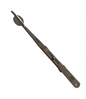 Regine 201RG tweezers with a serrated base and slide lock for holding shanks and settings in position while soldering