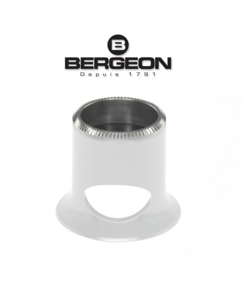 Bergeon 2611 loupe, white, biconvex, ventilation port, 5.0 x, strength 2.0