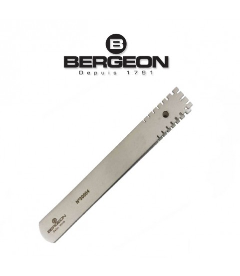 Bergeon 30004 brass watch hands holding tweezers