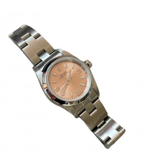 Rolex Oyster Perpetual 76080 Salmon dial lady watch 24mm