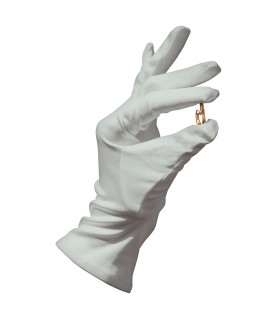 size L white Beco Technic Heli presentation gloves microfiber 1 pair 