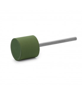 Polisher Eveflex green brush, cylinder, Ø 14 x 12 mm, very soft, grain fine