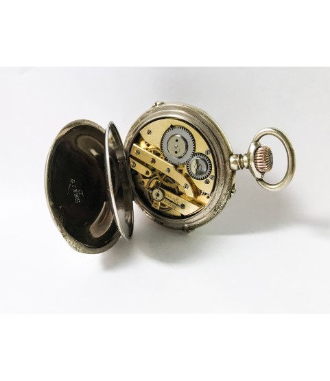 Antique Pocket Watch Triple Moon Phase Calendar Big 51 mm