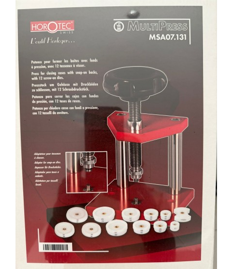 Horotec MSA07.131 case closer Big-Press XL 12 threaded dies for watches