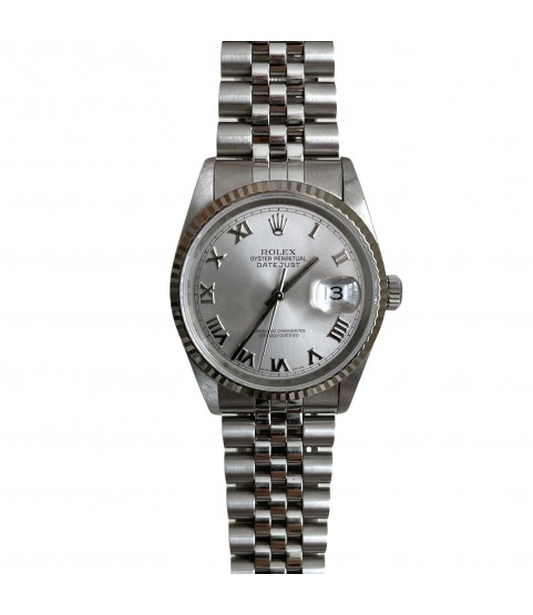 Rolex Datejust 16234 silver dial men's watch 36mm 1997