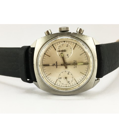 Vintage Yema Camaro Chronograph Men's Watch Valjoux 7733 1970's