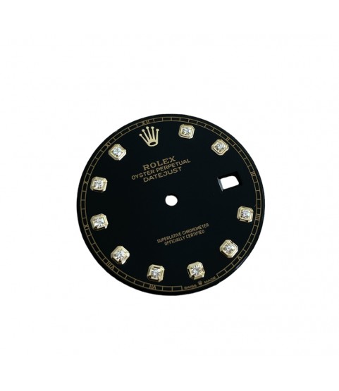 New Rolex Datejust 126333 black dial watch with diamonds 41mm