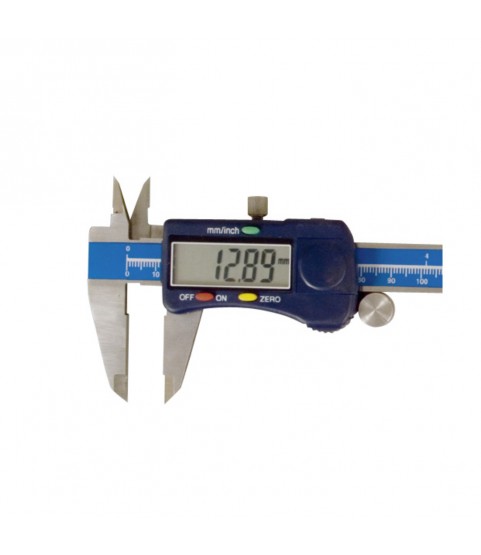 Digital caliper with LCD display and thumb roller, measuring range 0 – 155 mm / 0 - 6