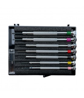 Beco Technic set of 7 screwdrivers 0.60 to 2.00 mm in plastic box with spare blades