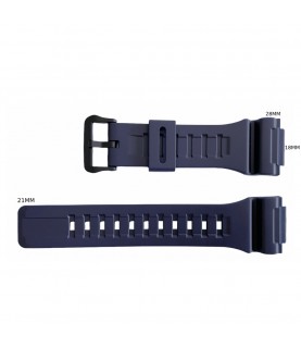 Casio 28/21/18 mm rubber blue strap AEQ-110W-2AV, AQ-S810W-2AV, W-735H-2AV 10410726