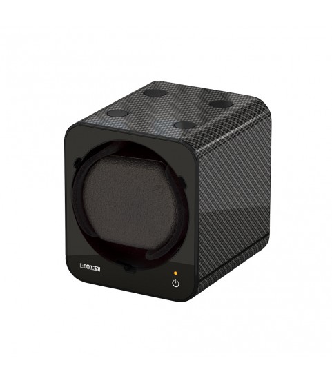 Boxy Fancy Brick carbon watch winder box for one watch combinable with adapter