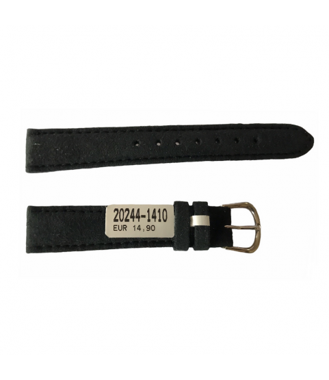 Amaretta Black Leather Strap From Nubuck For Ladies Watches 14mm