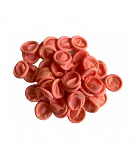 Anti-static latex rubber finger cots pink watchmakers size S 100 pcs