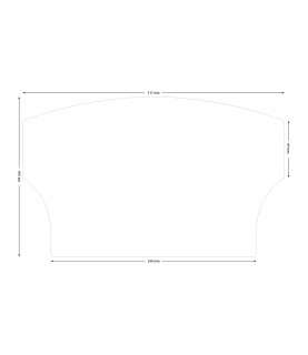 Antistatic workbench mat for bench, soft, curved shape, 317 x 194 mm, green