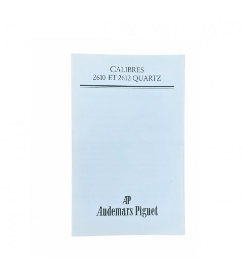 Audemars Piguet Quartz 2610 ET 2612 instructions for use booklet