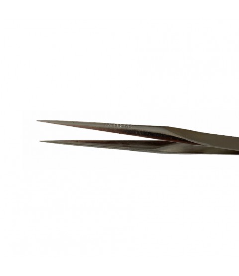 Bergeon 1055-BB nickelled steel grooved points tweezers 120mm