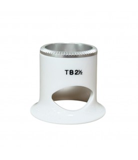 Bergeon 2611-TB-2.5 loupe, white, biconvex, ventilation port, magnification x4