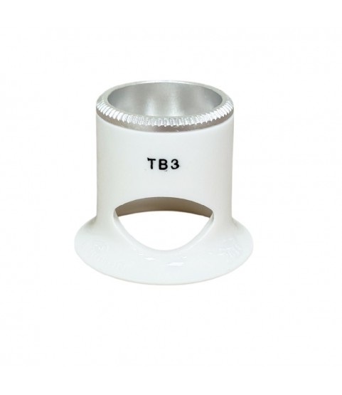 Bergeon 2611-TB-3 loupe, white, biconvex, ventilation port, magnification x3.3