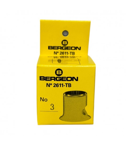 Bergeon 2611-TB-3 loupe, white, biconvex, ventilation port, magnification x3.3