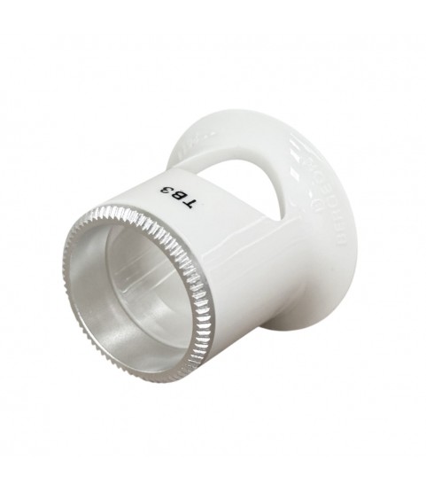 Bergeon 2611-TB-3 loupe, white, biconvex, ventilation port, magnification x3.3