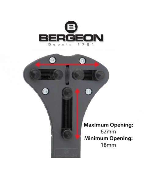 Bergeon 2819-08 Jaxa XL case wrench watch opener tool 18 mm to 62 mm