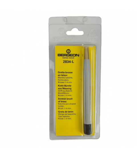 Bergeon 2834-L scratch brush brass pen Ø10mm 4mm