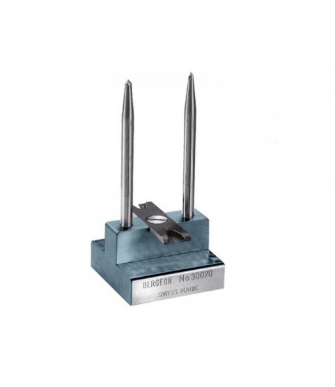 Bergeon 30070 roller balance remover with two punches 0.1 and 0.2 mm