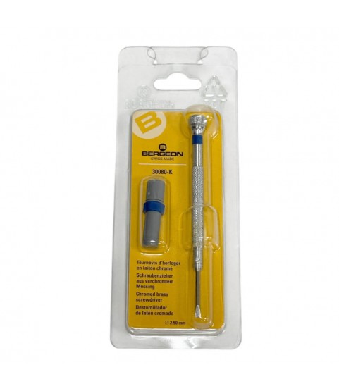 Bergeon 30080-K Watchmaker Screwdrivers with Spare Blades 2.50mm