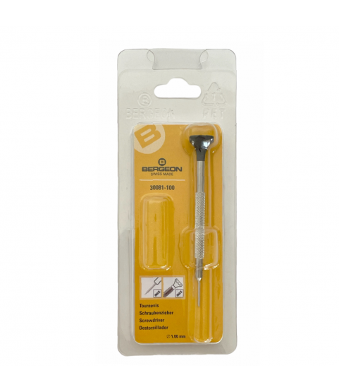 Bergeon 30081-100 stainless steel screwdriver 1.00mm