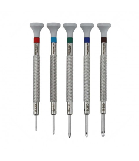 Bergeon 30081-C-P05 Phillips screwdriver set of 5