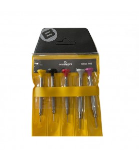 Bergeon 30081-P05 set of 5 stainless steel screwdrivers Bergeon 30081-P05 set of 5 stainless steel screwdrivers