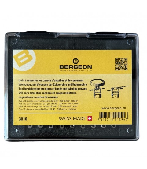 Bergeon 3010 watchmaker tool for tightening the pipes of hands & winding crowns Bergeon 3010 watchmaker tool for tightening the pipes of hands & winding crowns