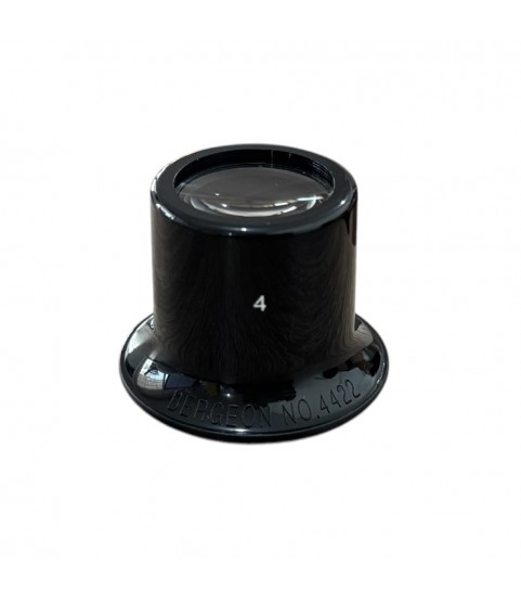 Bergeon 4422-4 watchmaker's loupe, plastic housing, inner screw ring, 2.5 magnification