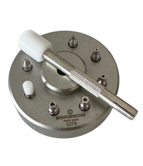 Bergeon 5378 hand setting tools with 8 tips