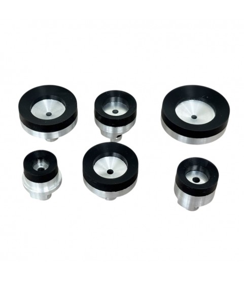 Bergeon 5700-52-6 set of 6 upper suction heads, in soft adipren for Bergeon 5700-Z press