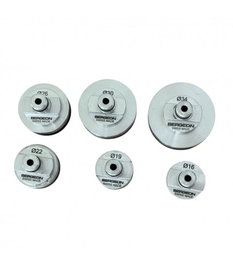 Bergeon 5700-52-6 set of 6 upper suction heads, in soft adipren for Bergeon 5700-Z press