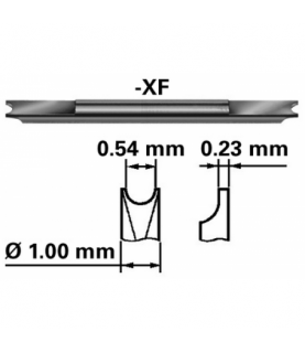 Bergeon 6825-XF, Replacement fork for bracelet pliers reference 6825, 1.00 mm suitable for Rolex bracelets, Extra-thin reversible spare fork, Ø 1.00 / 0.54 mm, thickness 0.23 mm