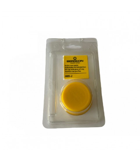 Bergeon 6885-J yellow oil cup with red inner glass