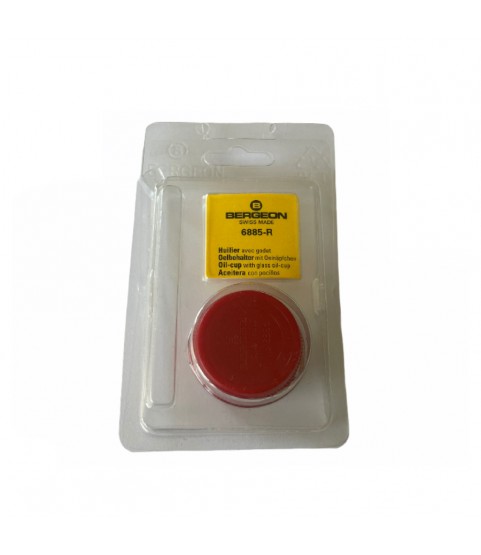 Bergeon 6885-R red oil cup with red inner glass