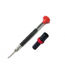 Bergeon 6899-AT-120 ergonomic watchmaker screwdriver 1.20 mm red with spare blades
