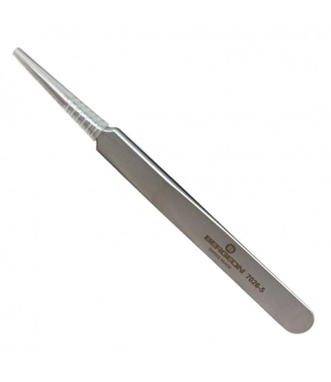 Bergeon 7026-5 precision tweezers in steel for watchmaker's and jewellers, length 110 mm