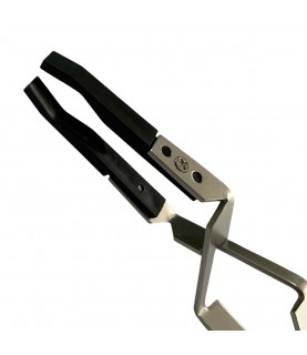Bergeon 7140 tweezers with carbon fibre tips for dials and glasses 120mm