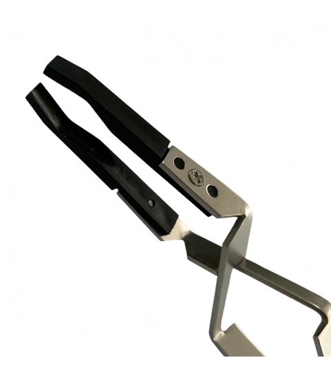 Bergeon 7140 tweezers with carbon fibre tips for dials and glasses 120mm