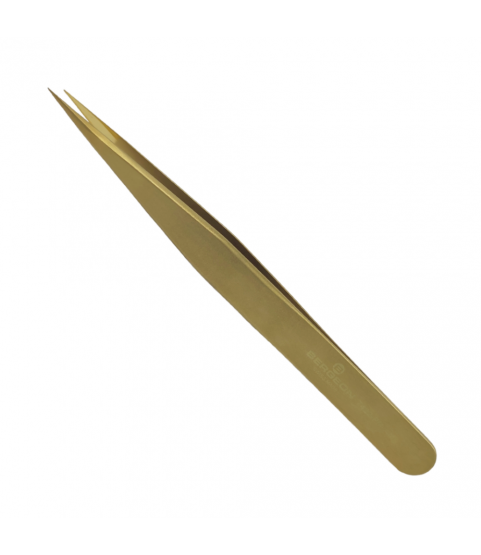Bergeon 7422-PM-AM precision tweezers in brass for watchmaker's and jewellers 130 mm