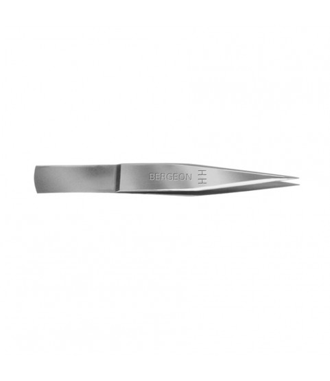 Bergeon 7427-NP-HH nickelled steel tweezers 120 mm