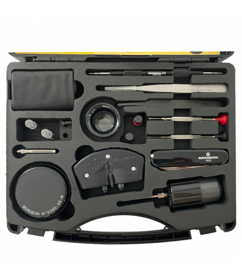 Bergeon 7814 starter service kit with 18 tools for watchmakers Bergeon 7814 starter service kit with 18 tools for watchmakers