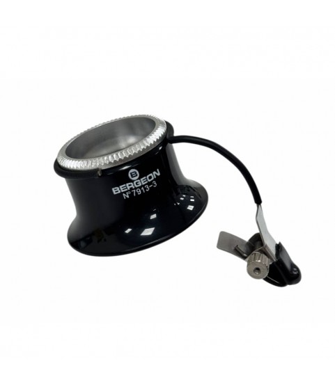Bergeon 7913-3 eyeglass watchmaker loupe with clip 3.3x