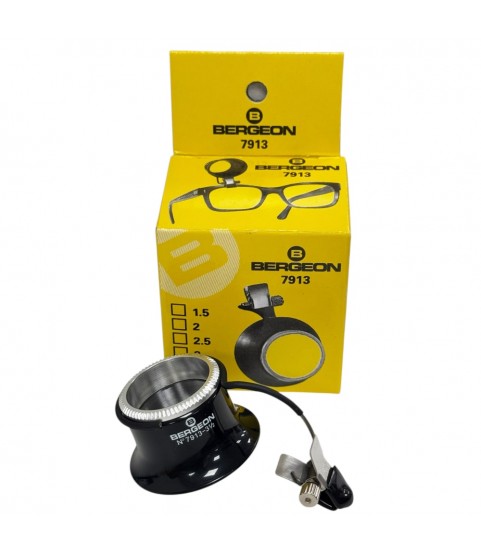 Bergeon 7913-3.5 eyeglass watchmaker loupe with clip 2.8x Bergeon 7913-3.5 eyeglass watchmaker loupe with clip 2.8x